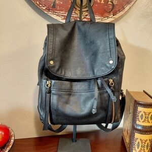 Cole Haan Jade Backpack Black Pebbled Leather